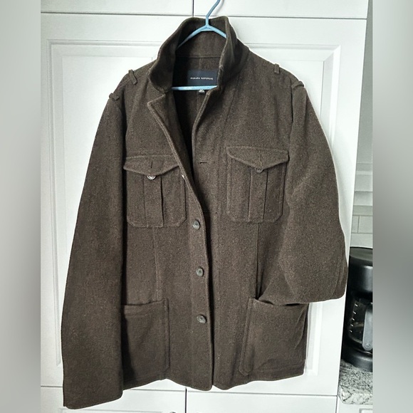 Military Banana Republic Dark Brown Military Jacket/wool - Picture 6 of 10